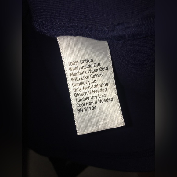 Crown & Ivy | Women’s Navy Blue 100% Cotton Long Sleeve Top - Picture 5 of 7